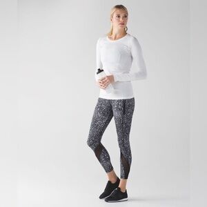 Lululemon Inspire Tight II Power Luxtreme Suited Jacquard Black White Size 4